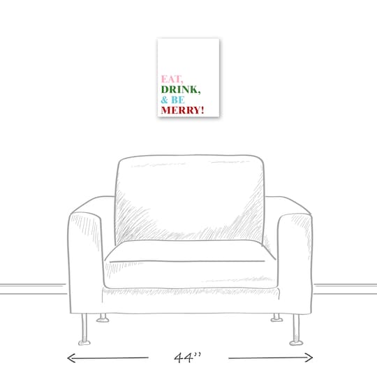 Eat Drink and Be Merry 11x14 Canvas Wall Art